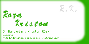 roza kriston business card